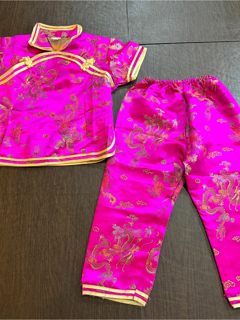 Girls 2-piece traditional Chinese Tang Suit outfit Sz 6